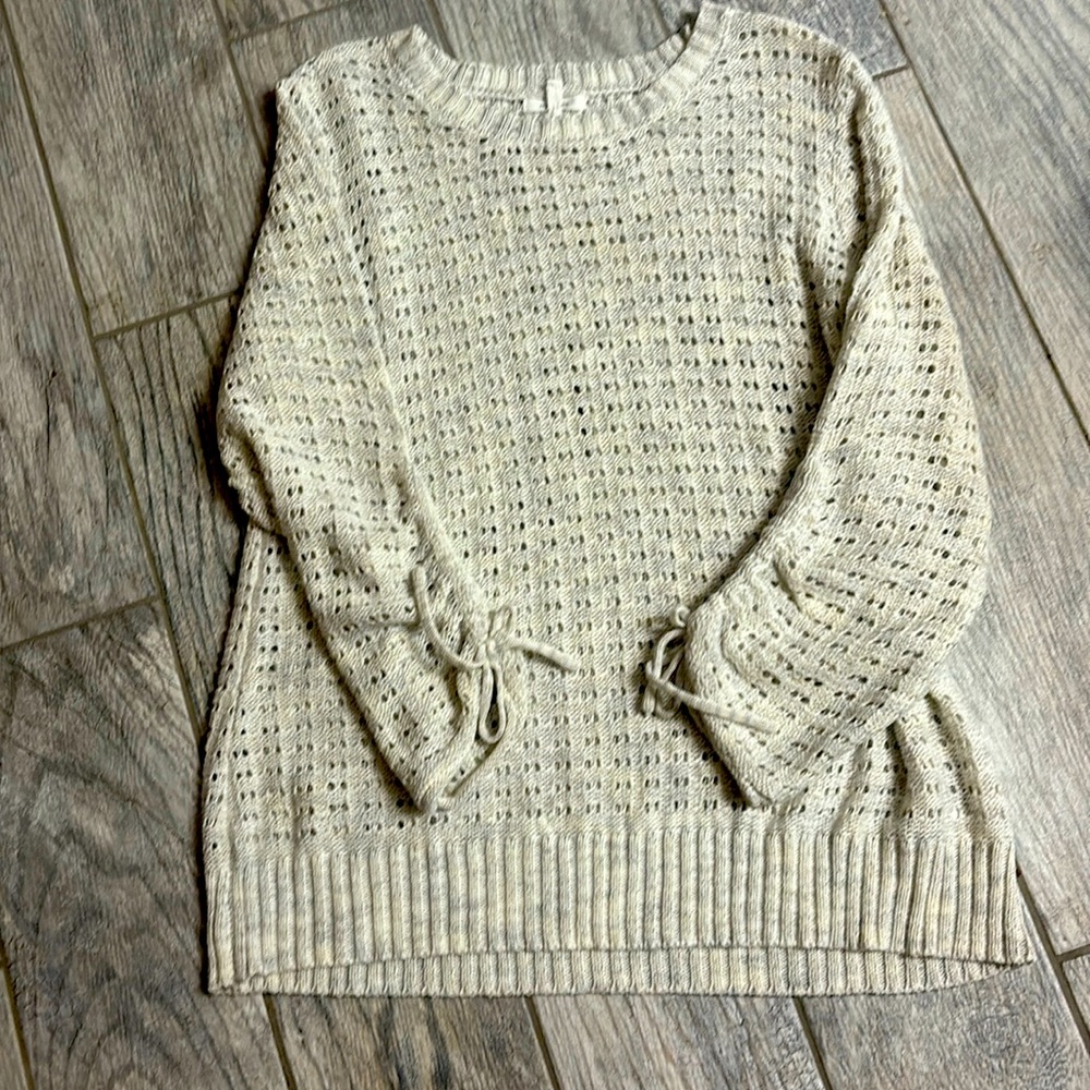 Cut out sweater! It’s an oat color super cute and comfortable!